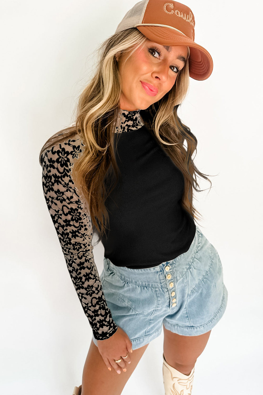 Haut manches longues en dentelle | Parfait pour toutes occasions