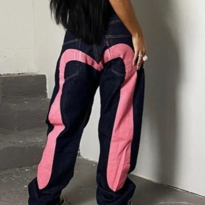 Jean baggy imprimé coloré | Look streetwear tendance