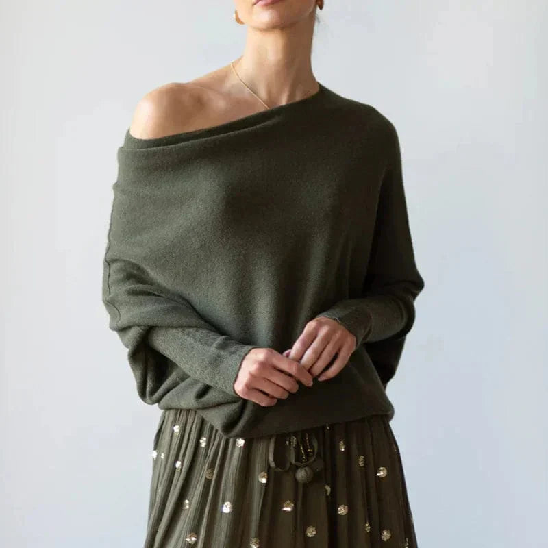 Pull ample à col bateau | Confort ultime pour les journées cocooning