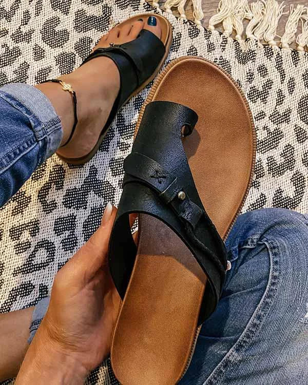 Sandales à entre-doigts cuir | Élégance naturelle d’été