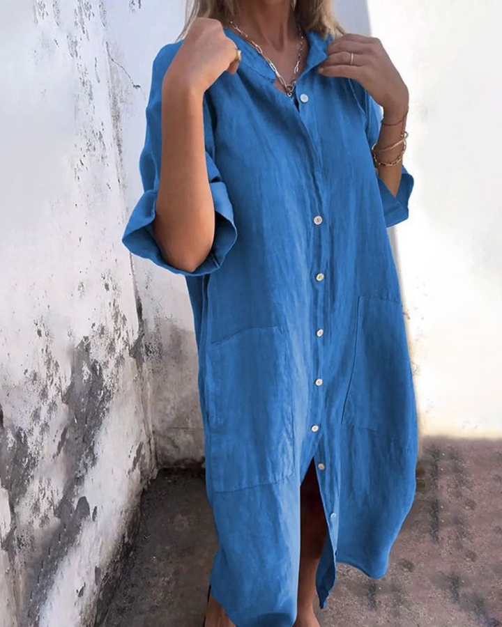 Chemise longue fluide | Style décontracté d’été