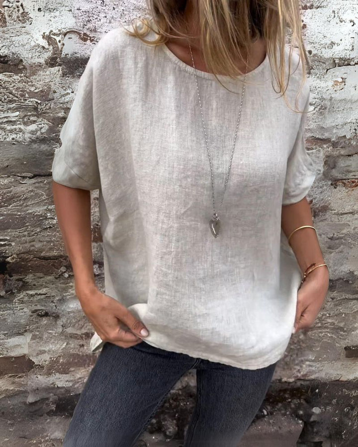 T-shirt col rond | Élégance naturelle au quotidien
