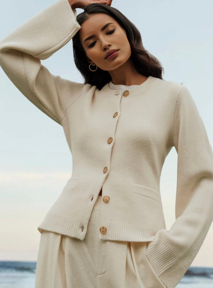 Cardigan doux à boutons | Confort élégant