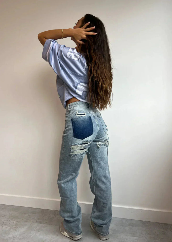 Jean vintage | Style décontracté avec détails usés