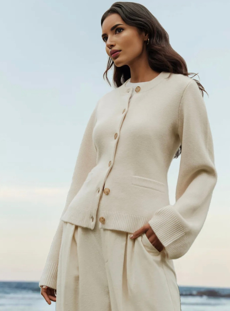 Cardigan doux à boutons | Confort élégant