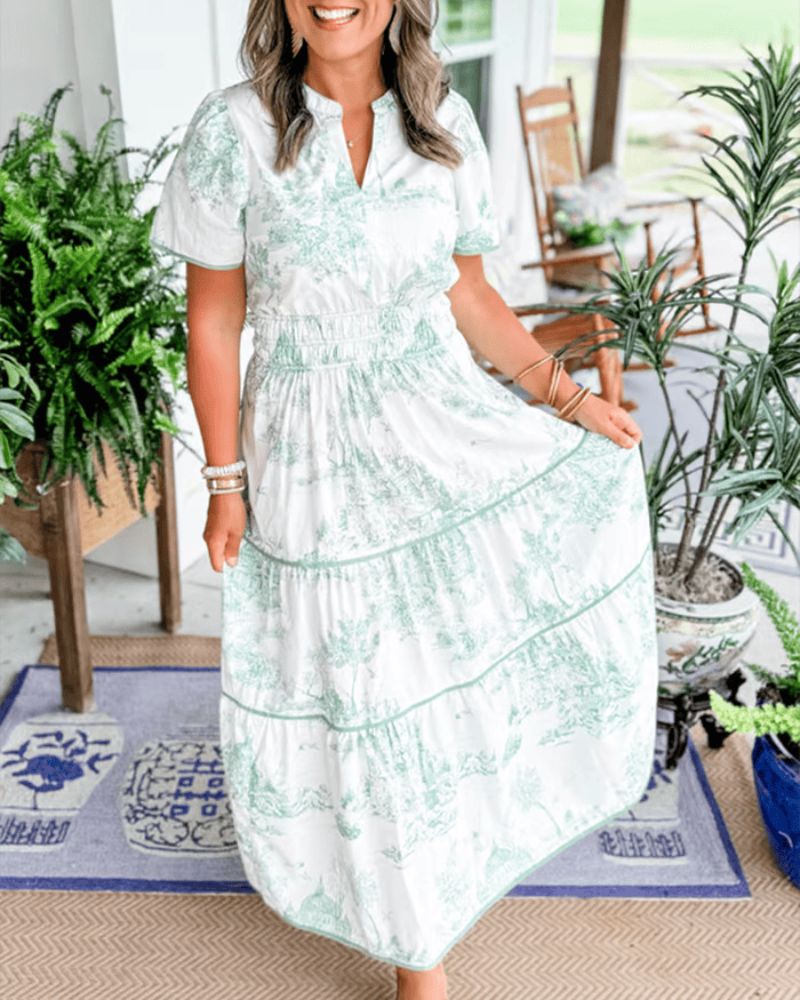 Robe longue imprimée | Élégance intemporelle pour les journées ensoleillées