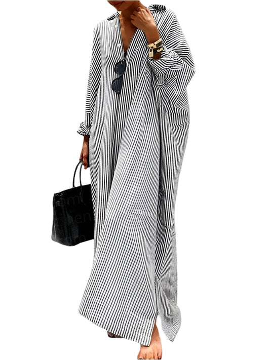 Robe longue rayée | Élégance décontractée