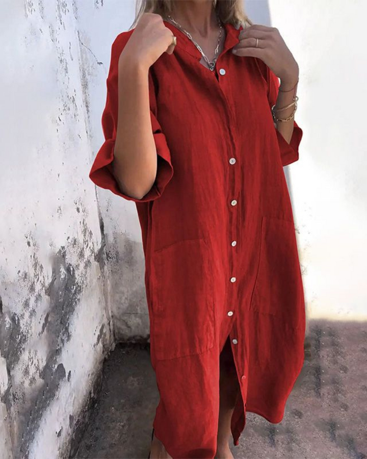 Chemise longue fluide | Style décontracté d’été