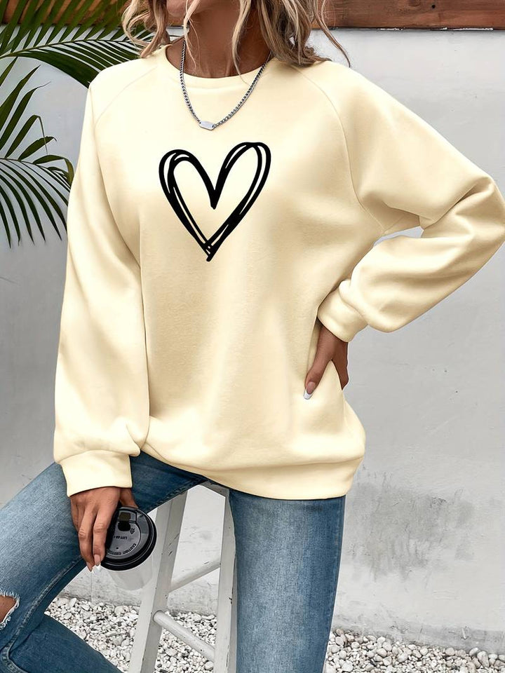 Sweat à imprimé cœur | Confort quotidien stylé
