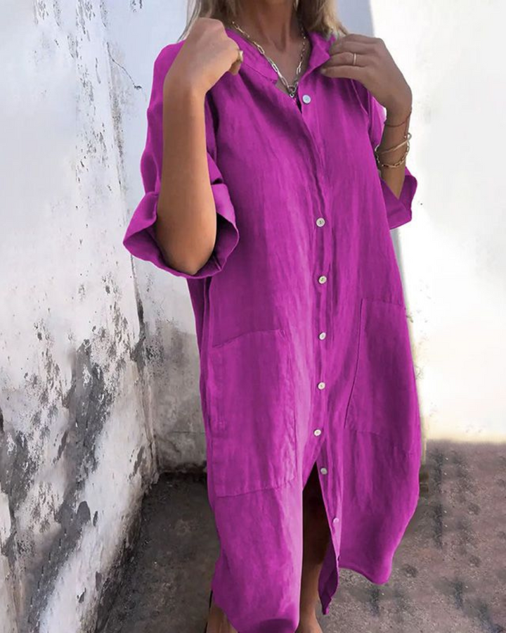 Chemise longue fluide | Style décontracté d’été
