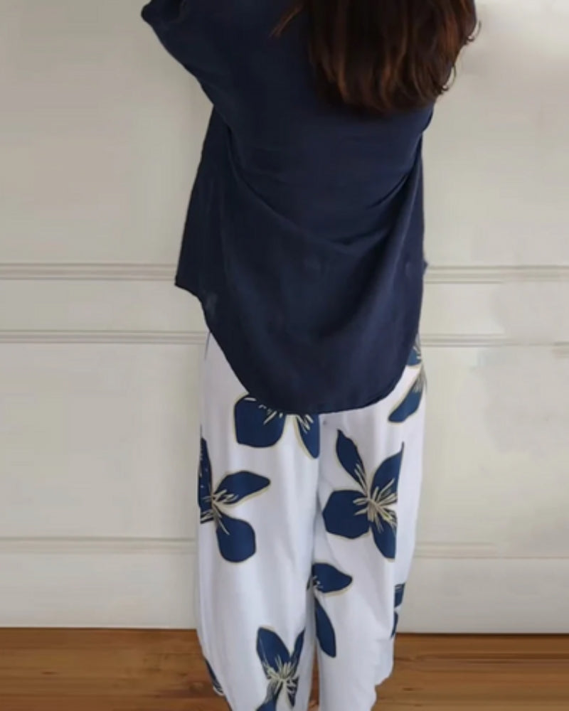 Ensemble haut et pantalon | Style tropical confortable