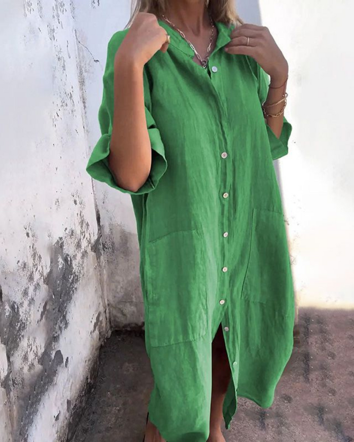 Chemise longue fluide | Style décontracté d’été