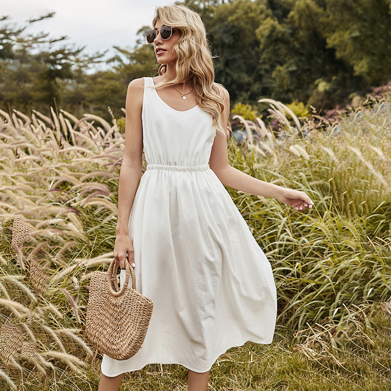 Robe midi sans manches | Élégance intemporelle d'été