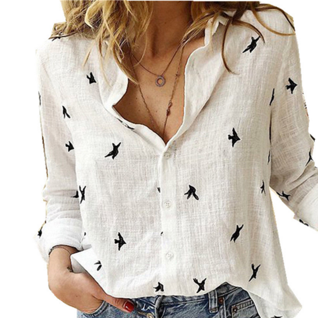 Élégant blouse à manches longues | Style décontracté et raffiné pour femmes modernes