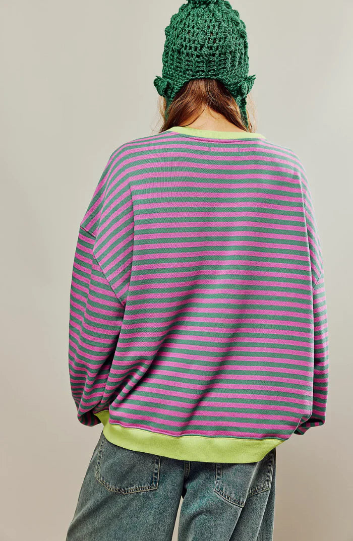 Sweat rayé décontracté | Confort chic au quotidien