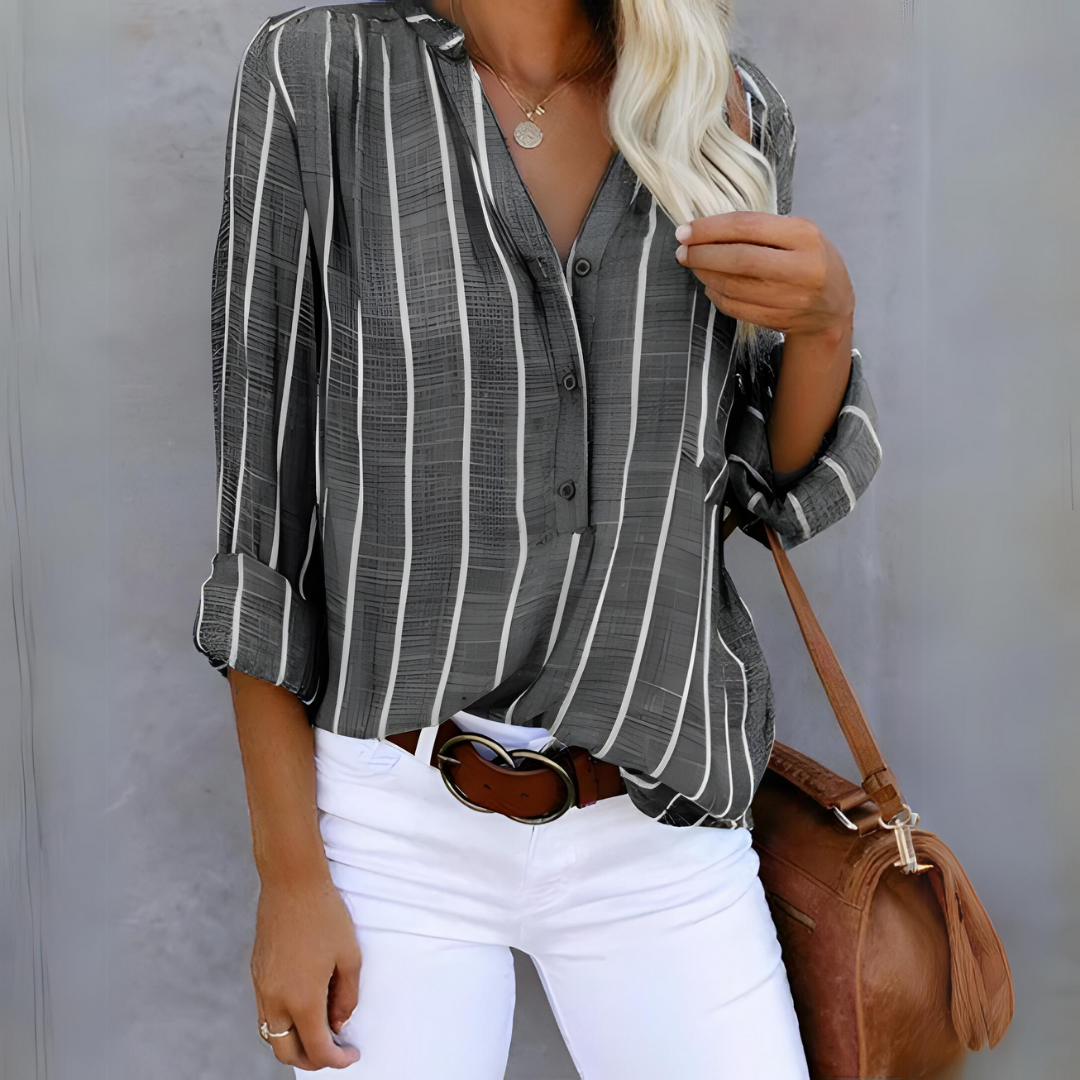Blouse à rayures verticales | Style décontracté pour tous les jours