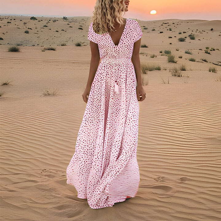 Robe longue à pois | Élégance estivale bohème