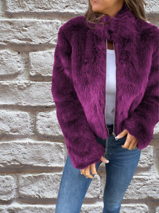 Veste courte | Fausse fourrure élégante