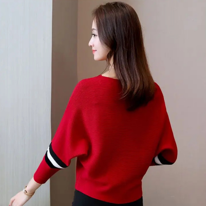 Pull ample à rayure verticale | Confort stylé