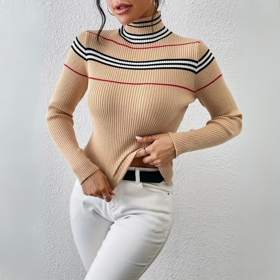 Haut côtelé à rayures | Parfait pour un look structuré