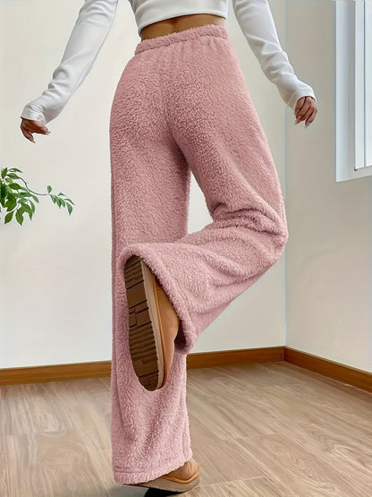 Pantalon ample effet peluche | Confort cocooning