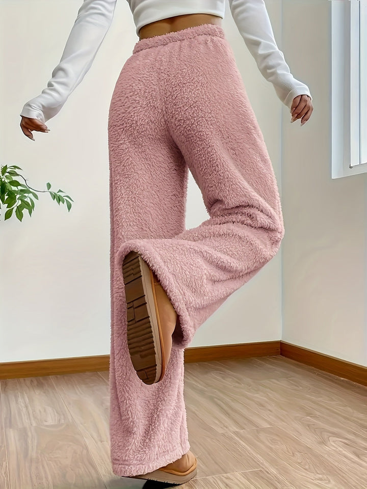 Pantalon ample effet peluche | Confort cocooning