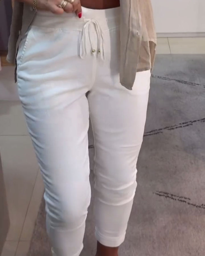 Pantalon fuselé à cordon | Confort stylé au quotidien