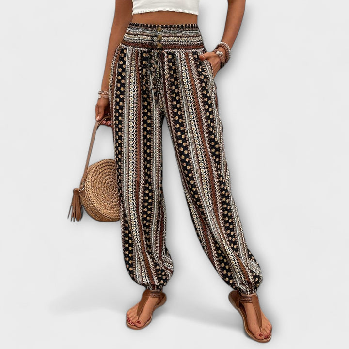 Pantalon imprimé ethnique | Style bohème confortable