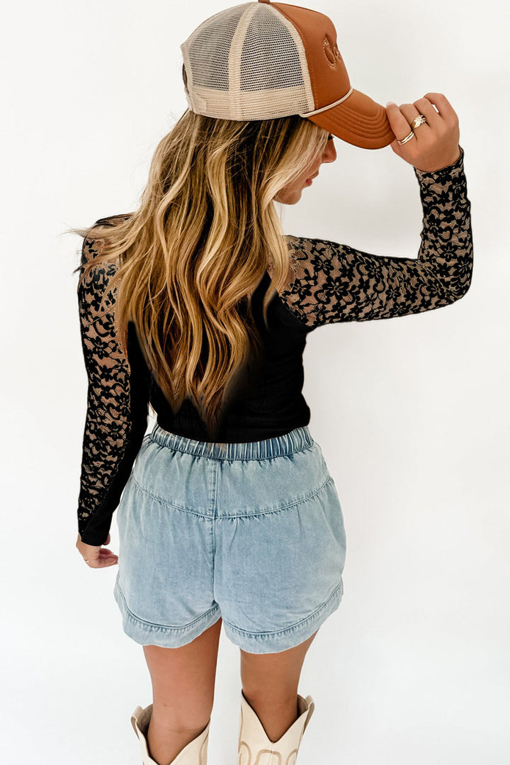 Haut manches longues en dentelle | Parfait pour toutes occasions