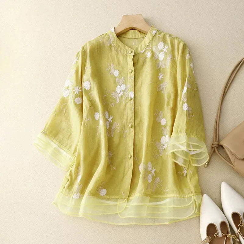 Blouse brodée élégante | Pour une allure raffinée