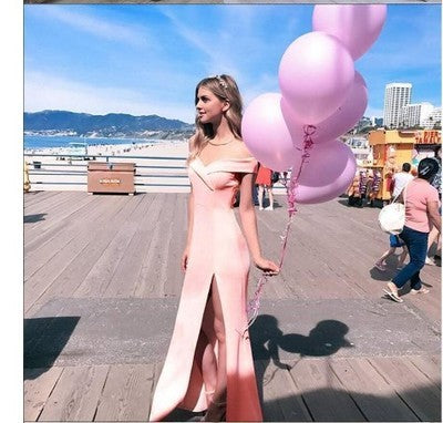 Robe longue élégante à épaules dénudées | Parfaite pour les cérémonies