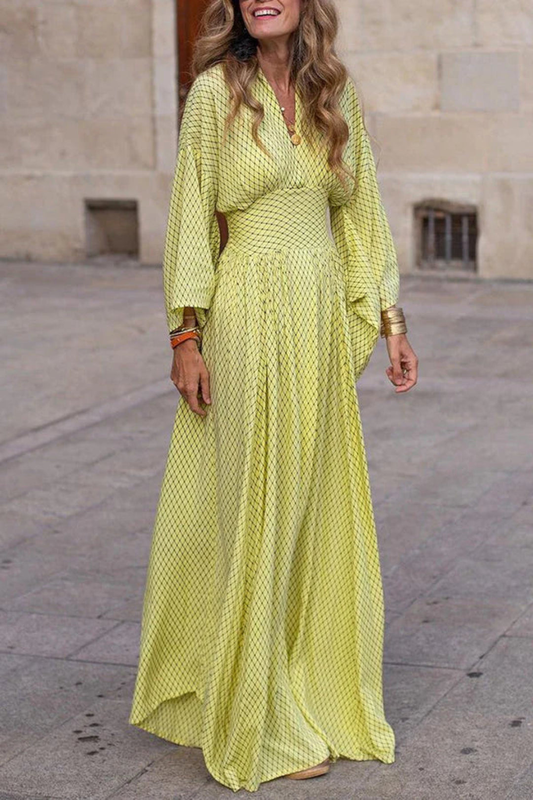 Robe longue imprimée | Élégance bohème