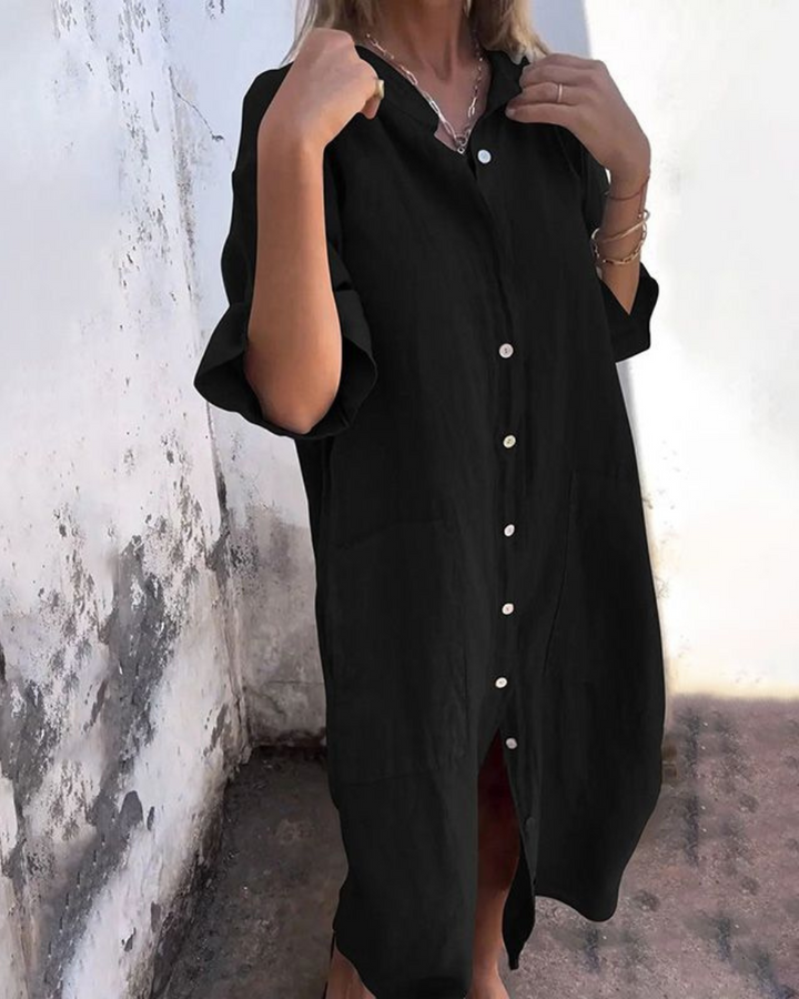 Chemise longue fluide | Style décontracté d’été