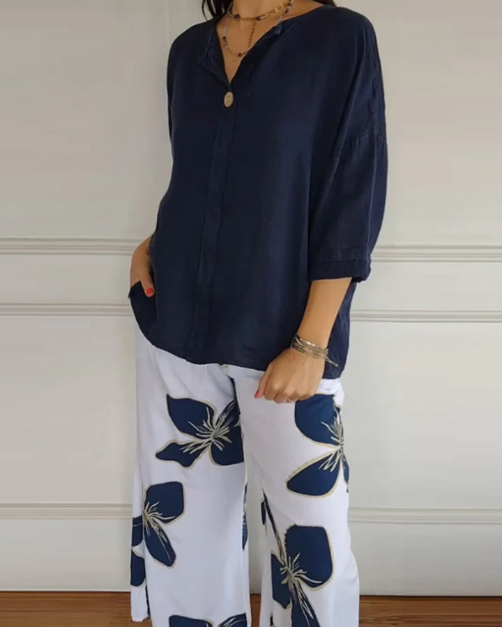 Ensemble haut et pantalon | Style tropical confortable