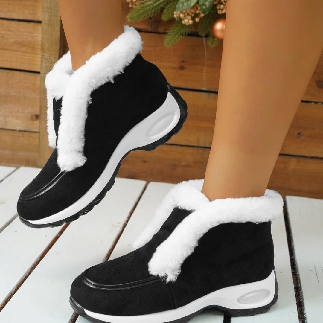 Bottines chaudes femme | Confort hivernal en fausse fourrure