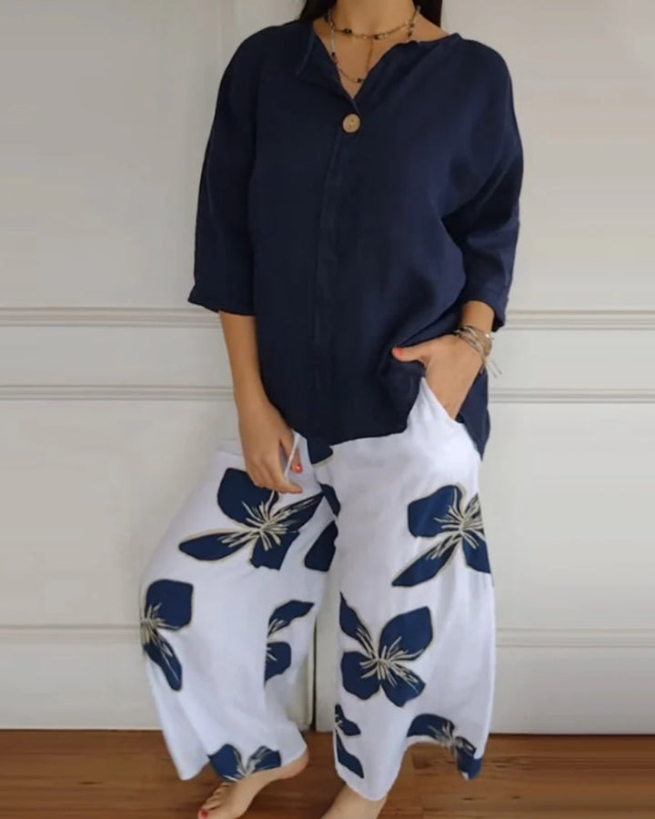 Ensemble haut et pantalon | Style tropical confortable