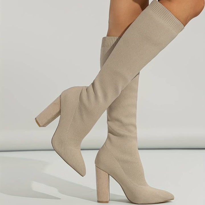 Bottes chaussettes à talon | Élégance minimaliste