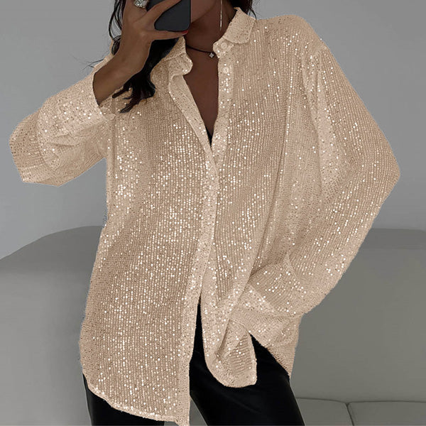 Chemisier à sequins | Parfait pour les soirées festives