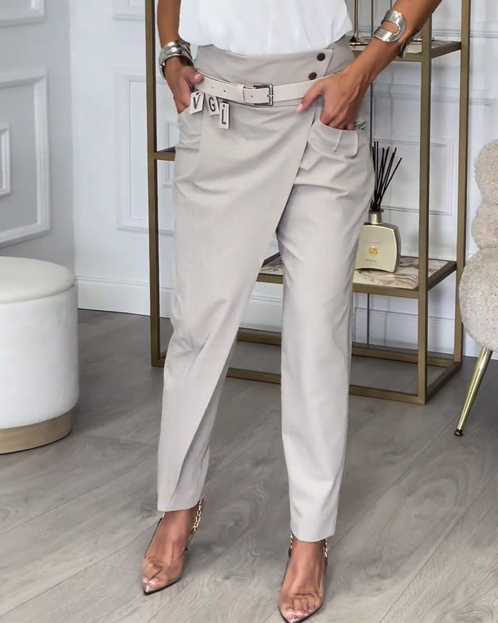 Pantalon habillé ceinturé | Silhouette structurée et touche chic