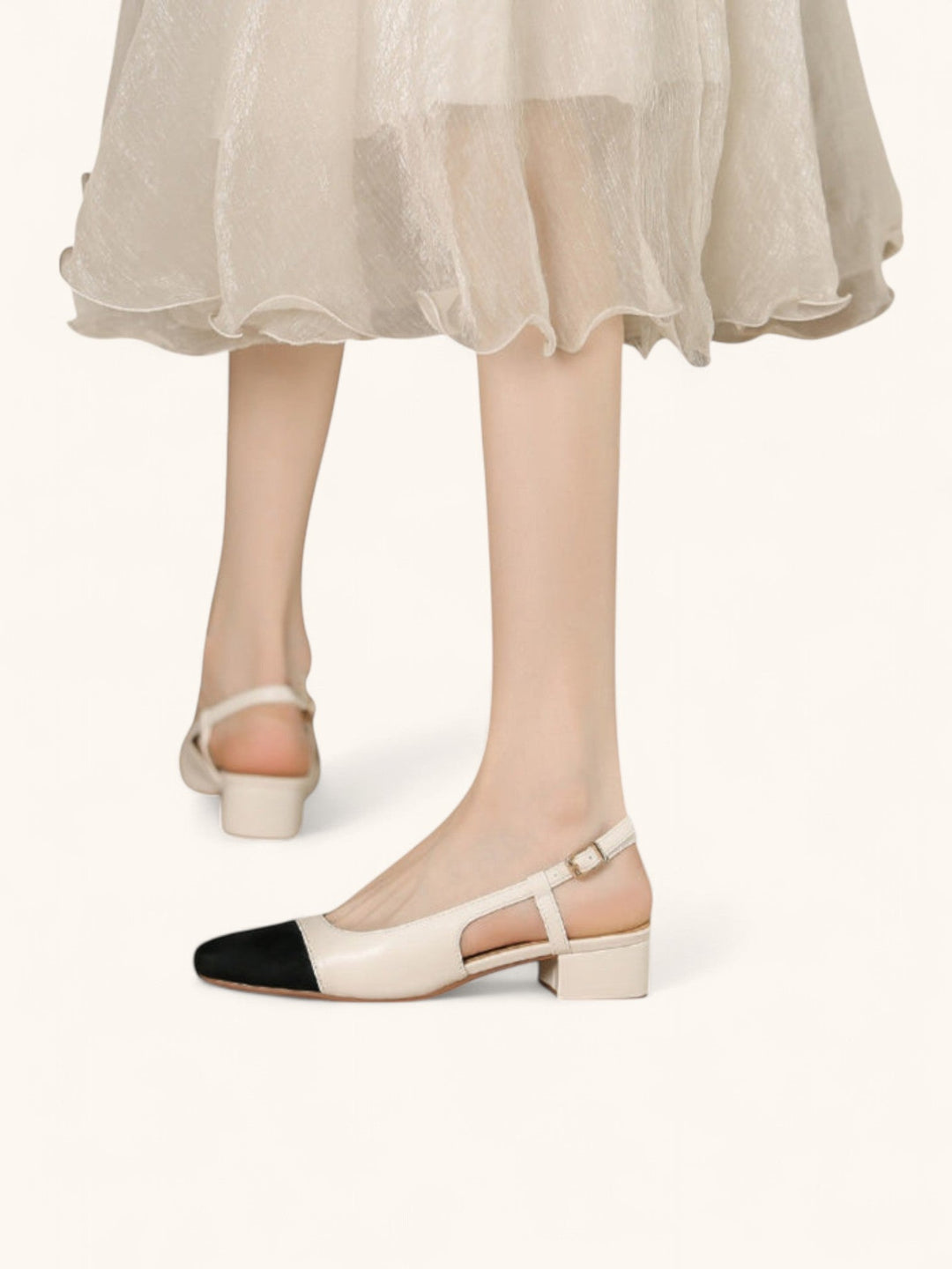 Ballerines à petit talon avec bride arrière | Confort chic pour tous les jours