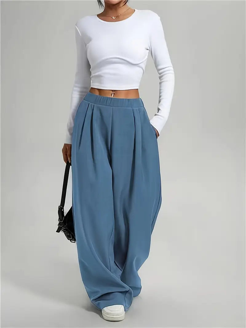 Pantalon ample taille haute | Confort et fluidité au quotidien