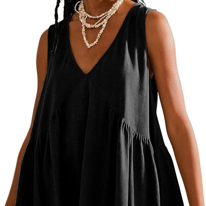 Robe courte fluide à bretelles | Look estival décontracté