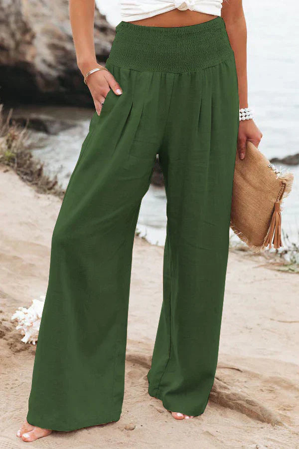 Pantalon palazzo taille haute | Confort et fluidité estivale
