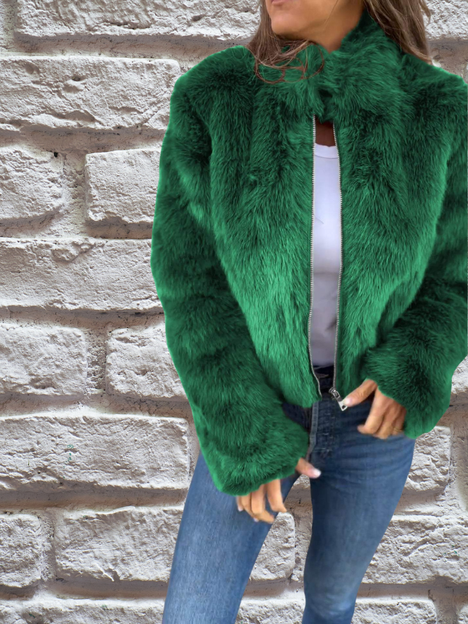 Veste courte | Fausse fourrure élégante