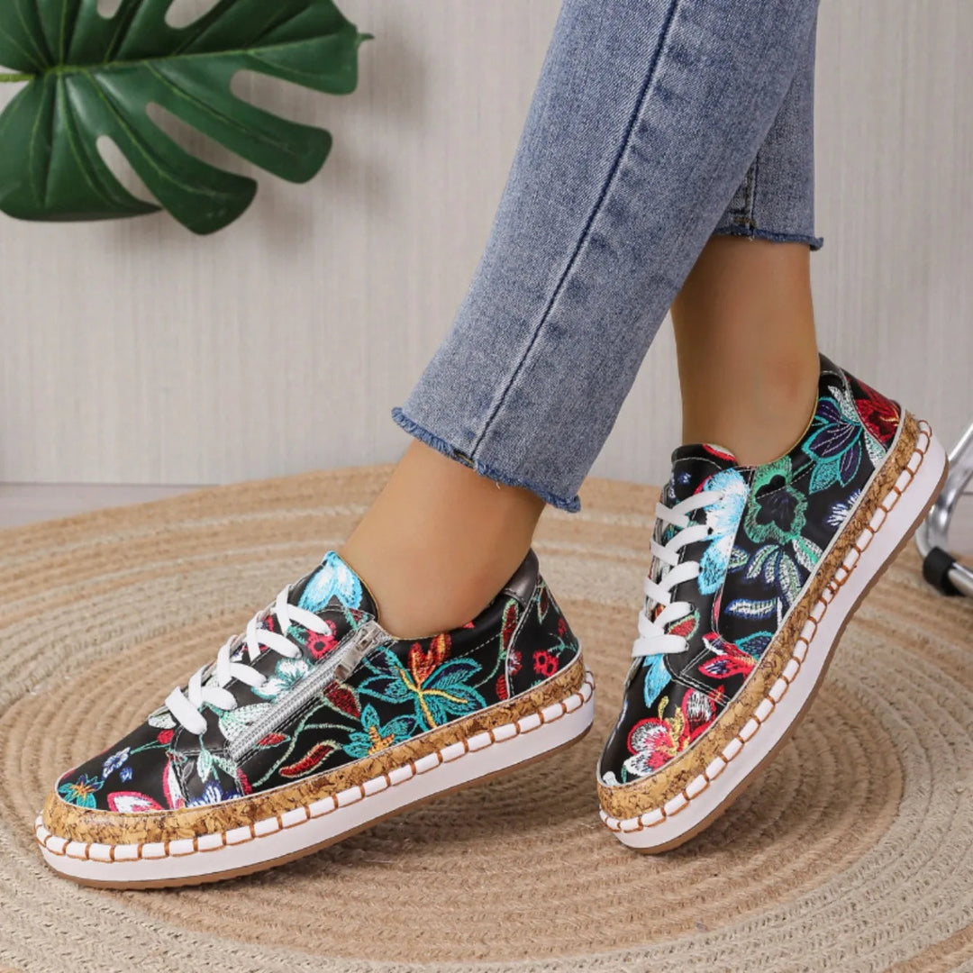 Baskets fleuries | Style bohème au quotidien