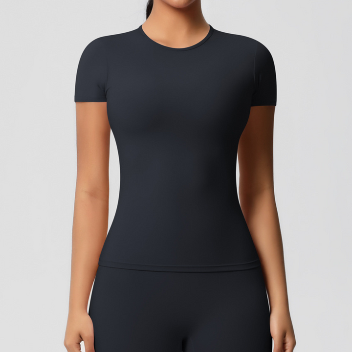 T-shirt de sport manches courtes | Confort respirant et coupe seconde peau pour vos entraînements intenses