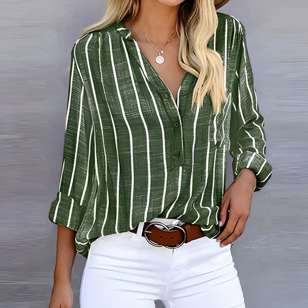 Blouse à rayures verticales | Style décontracté pour tous les jours