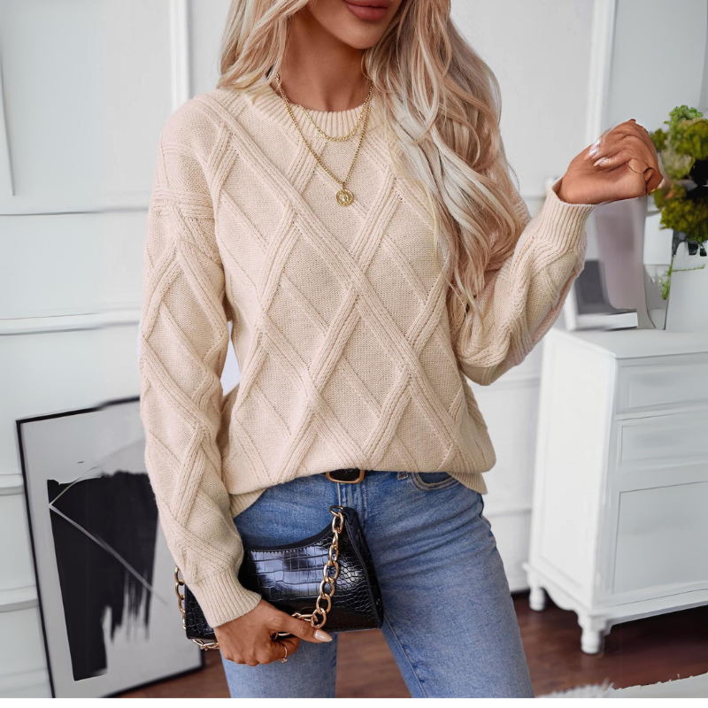 Pull à motif losange | Élégance texturée pour tous les jours
