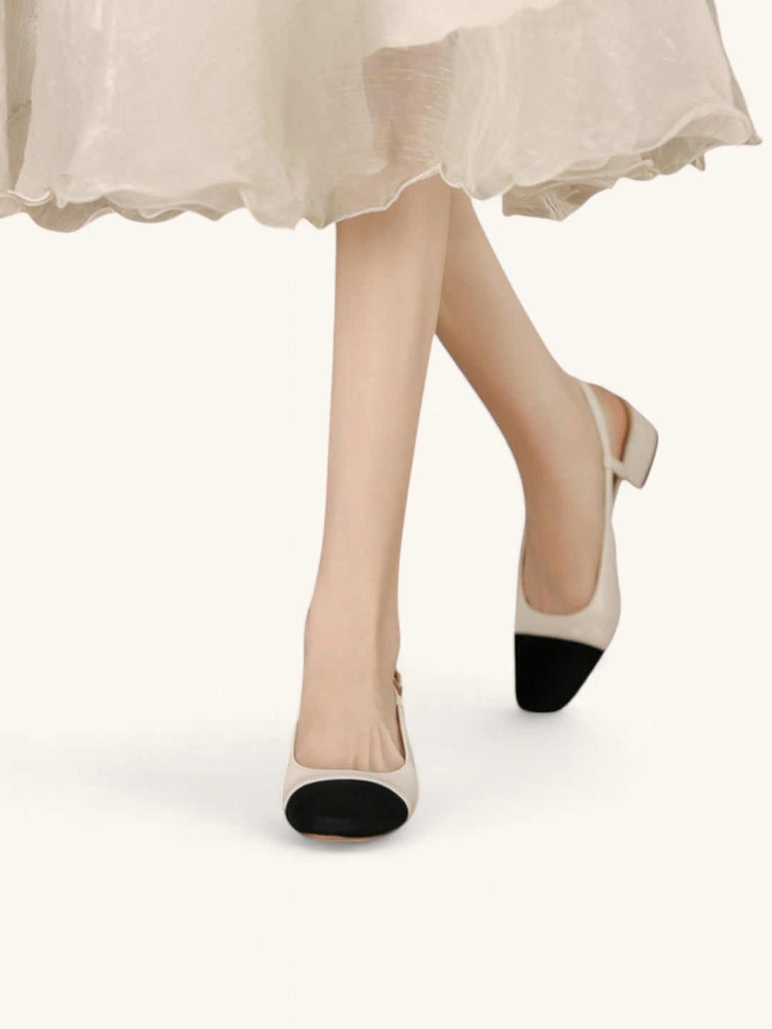 Ballerines à petit talon avec bride arrière | Confort chic pour tous les jours