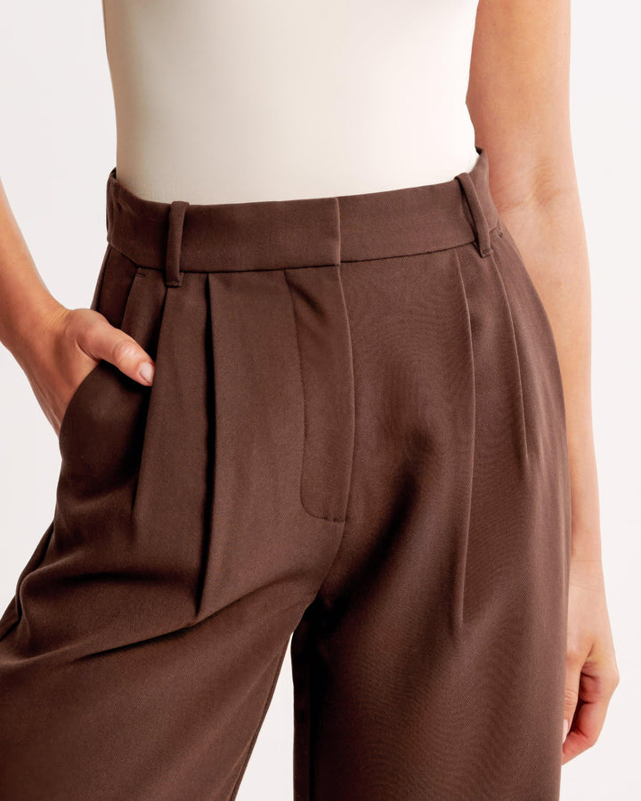 Pantalon taille haute plissé | Élégance quotidienne